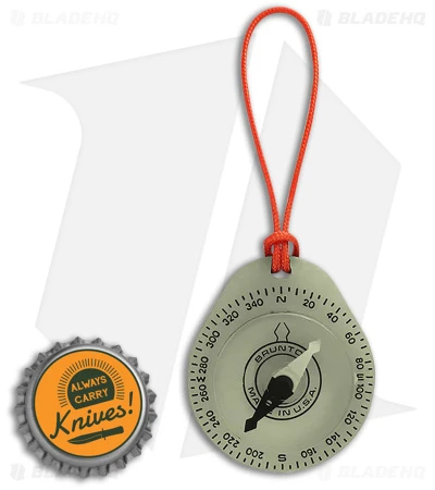 Brunton Glowing Compass W/ Lanyard String Orange 2 Brunton Glowing Compass W/ Lanyard String Orange - Image 2