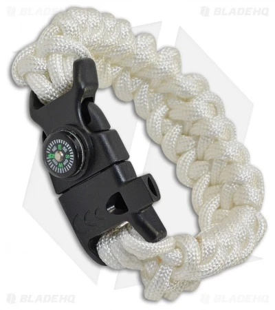 Camillus Cuda Mens Bracelet Small Paracord Bracelet (White) 1 Camillus Cuda Mens Bracelet Small Paracord Bracelet (White)