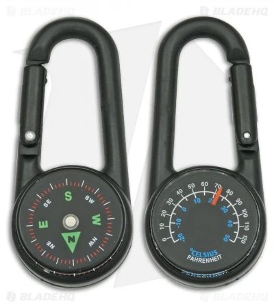 Explorer Clip-it Pilot Carabiner Compass/Thermometer Black 2.625" 1 Explorer Clip-it Pilot Carabiner Compass/Thermometer Black 2.625"