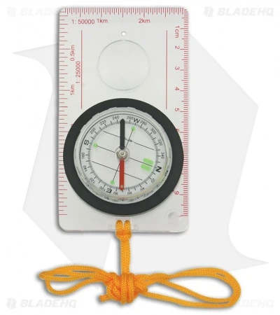 Explorer Map Guardian Base Plate Compass W/ Orange Lanyard 1 Explorer Map Guardian Base Plate Compass W/ Orange Lanyard