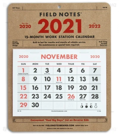Field Notes 15-Month Workstation Calendar 1 Field Notes 15-Month Workstation Calendar