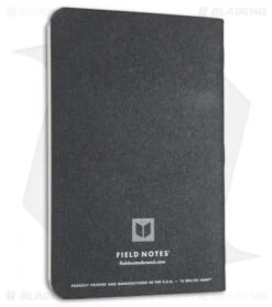 Field Notes Pitch Black MEMO Dot Graph 3-Pack (Pitch Black) FN-33 -Knives And Tools Field Notes Memo Dot Graph 3 Pack Pitch Black FN 33 BHQ 69114 jr back