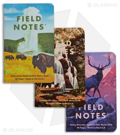 Field Notes Natl Parks - Series C: Rocky, Smoky, Yellowstone 3-Pack Memo Books 1 Field Notes Natl Parks - Series C: Rocky, Smoky, Yellowstone 3-Pack Memo Books