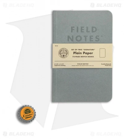 Field Notes Signature Sketch Book 2-Pack Plain (Gray) FN-42 2 Field Notes Signature Sketch Book 2-Pack Plain (Gray) FN-42 - Image 2