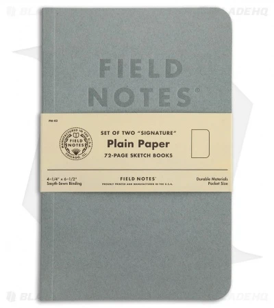 Field Notes Signature Sketch Book 2-Pack Plain (Gray) FN-42 1 Field Notes Signature Sketch Book 2-Pack Plain (Gray) FN-42