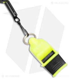 Fox 40 Sonik Blast CMG Whistle Neon Yellow/Black 6 Fox 40 Sonik Blast CMG Whistle Neon Yellow/Black -Knives And Tools Fox 40 Sonik Blast CMG Whistle Neon Yellow Black BHQ 113326 jr side