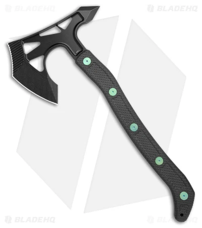 Jake Hoback Knives Ps2 Axe Carbon Fiber W/ Kydex Sheath (Green Bolts + Black SW) 1 Jake Hoback Knives Ps2 Axe Carbon Fiber W/ Kydex Sheath (Green Bolts + Black SW)