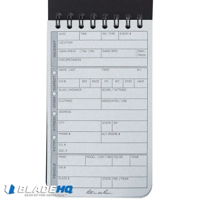 Rite In The Rain Top Bound 3" X 5" Police Field Interview Notebook (Black) 5 Rite In The Rain Top Bound 3" X 5" Police Field Interview Notebook (Black) - Image 5