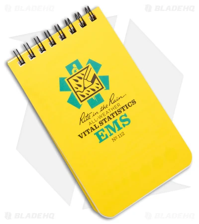 Rite In The Rain EMS Vital Stats Top Bound 3" X 5" All-Weather Notebook (Yellow) 1 Rite In The Rain EMS Vital Stats Top Bound 3" X 5" All-Weather Notebook (Yellow)