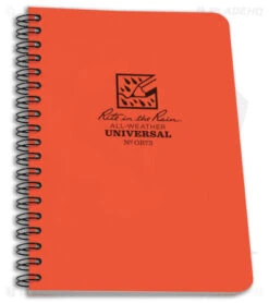 Rite In The Rain Side Spiral 4.5" X 7" Notebook (Orange) OR73