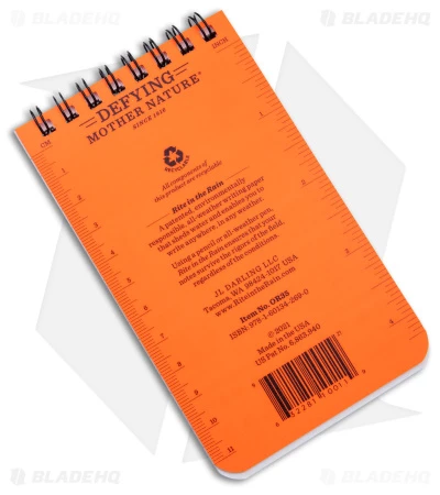 Rite In The Rain Top Bound Memo 3.25" X 5.25" All-Weather Notebook (Orange) OR35 2 Rite In The Rain Top Bound Memo 3.25" X 5.25" All-Weather Notebook (Orange) OR35 - Image 2