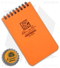 Rite In The Rain Top Bound Memo 3.25" X 5.25" All-Weather Notebook (Orange) OR35 7 Rite In The Rain Top Bound Memo 3.25" X 5.25" All-Weather Notebook (Orange) OR35 -Knives And Tools Rite in the Rain Top Spiral Notebook Orange BHQ 86853 jr bottlecap