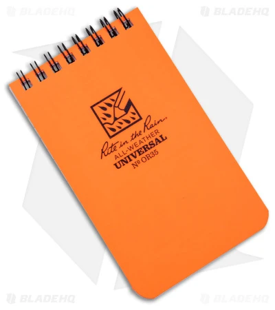 Rite In The Rain Top Bound Memo 3.25" X 5.25" All-Weather Notebook (Orange) OR35 1 Rite In The Rain Top Bound Memo 3.25" X 5.25" All-Weather Notebook (Orange) OR35