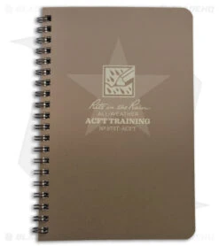 Rite In The Rain Side Spiral 4.88" X 7" ACFT Physical Fitness Journal (Brown)