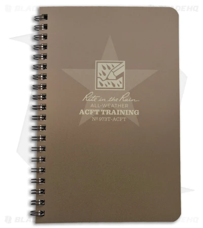 Rite In The Rain Side Spiral 4.88" X 7" ACFT Physical Fitness Journal (Brown) 1 Rite In The Rain Side Spiral 4.88" X 7" ACFT Physical Fitness Journal (Brown)