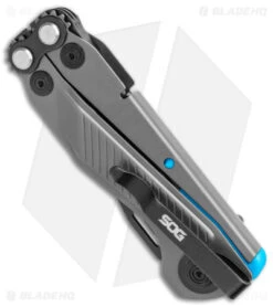 SOG Flash MT 7-in-1 Multi-Tool (Urban Gray/Cyan) -Knives And Tools SOG Flash MT 7 in 1 Multi Tool Urban Gray Cyan BHQ 140876 jr side