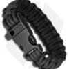 Combat Ready Survival Bracelet Black Paracord W/ Plastic Clasp