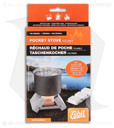 Esbit Pocket Stove W/ 6 X 14g Solid Fuel Tablets 1 Esbit Pocket Stove W/ 6 X 14g Solid Fuel Tablets