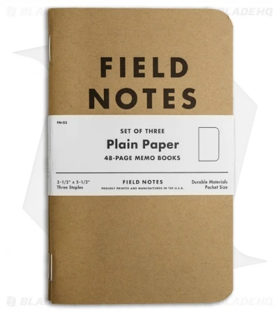 Field Notes Memo Plain 3-Pack - Original Cover - (Brown) FN-03 1 Field Notes Memo Plain 3-Pack - Original Cover - (Brown) FN-03