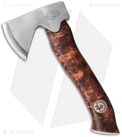 Karesuando Kniven Unna Aksu Hunting Axe Brown Curly Birch (9" Satin) 1 Karesuando Kniven Unna Aksu Hunting Axe Brown Curly Birch (9" Satin)