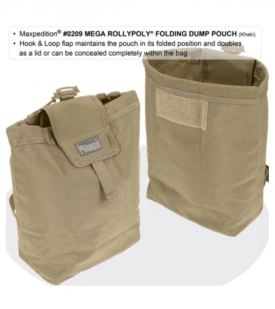 Maxpedition Mega RollyPoly Folding Dump Pouch OD Green 0209G 2 Maxpedition Mega RollyPoly Folding Dump Pouch OD Green 0209G - Image 2