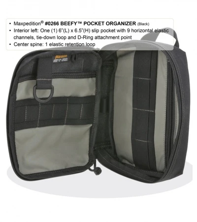 Maxpedition Beefy Pocket Organizer Khaki 0266K 2 Maxpedition Beefy Pocket Organizer Khaki 0266K - Image 2