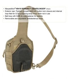 Maxpedition Remora Gearslinger Black Shoulder Utility Pack Bag 0419B 11 Maxpedition Remora Gearslinger Black Shoulder Utility Pack Bag 0419B -Knives And Tools maxpedition 0419g od green back