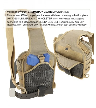 Maxpedition Remora Gearslinger Black Shoulder Utility Pack Bag 0419B 2 Maxpedition Remora Gearslinger Black Shoulder Utility Pack Bag 0419B - Image 2