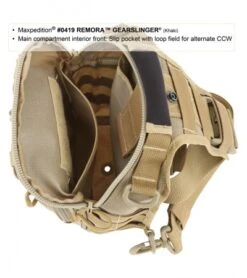 Maxpedition Remora Gearslinger Black Shoulder Utility Pack Bag 0419B 10 Maxpedition Remora Gearslinger Black Shoulder Utility Pack Bag 0419B -Knives And Tools maxpedition 0419g od green open