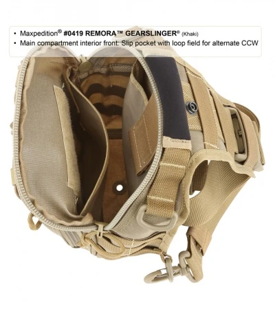 Maxpedition Remora Gearslinger Black Shoulder Utility Pack Bag 0419B 5 Maxpedition Remora Gearslinger Black Shoulder Utility Pack Bag 0419B - Image 5