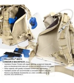 Maxpedition Condor II Khaki 2-Day Assault Backpack Hydration 0512K 6 Maxpedition Condor II Khaki 2-Day Assault Backpack Hydration 0512K -Knives And Tools maxpedition 0512b hydro