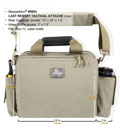 Maxpedition Last Resort Tactical Attache Khaki Bag 0604K 2 Maxpedition Last Resort Tactical Attache Khaki Bag 0604K - Image 2