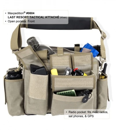 Maxpedition Last Resort Tactical Attache Khaki Bag 0604K 3 Maxpedition Last Resort Tactical Attache Khaki Bag 0604K - Image 3