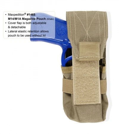 Maxpedition M14/M1A Magazine Pouch Khaki 1465K 2 Maxpedition M14/M1A Magazine Pouch Khaki 1465K - Image 2
