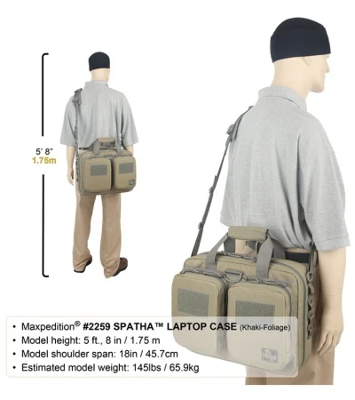 Maxpedition Spatha Laptop Case Black Bag 2259B (15") 4 Maxpedition Spatha Laptop Case Black Bag 2259B (15") - Image 4