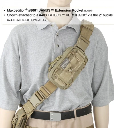 Maxpedition Janus Extension Pocket Khaki Pouch 8001K 4 Maxpedition Janus Extension Pocket Khaki Pouch 8001K - Image 4