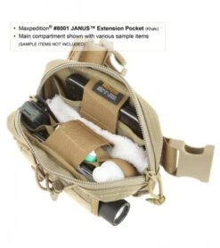 Maxpedition Janus Extension Pocket Khaki Pouch 8001K 6 Maxpedition Janus Extension Pocket Khaki Pouch 8001K -Knives And Tools maxpedition 8001k janus extension detail