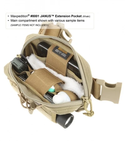 Maxpedition Janus Extension Pocket Khaki Pouch 8001K 3 Maxpedition Janus Extension Pocket Khaki Pouch 8001K - Image 3