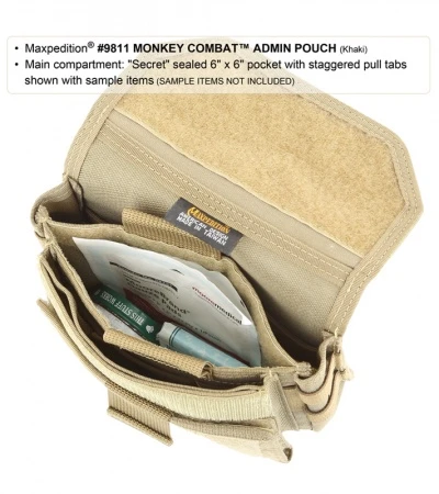 Maxpedition Monkey Combat Admin Pouch Black Bag Pouch 9811B 4 Maxpedition Monkey Combat Admin Pouch Black Bag Pouch 9811B - Image 4