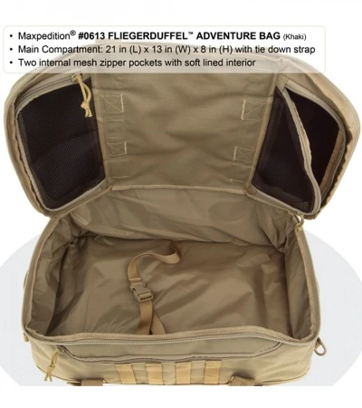 Maxpedition Fliegerduffel Khaki Adventure Duffel Bag 0613K 3 Maxpedition Fliegerduffel Khaki Adventure Duffel Bag 0613K - Image 3