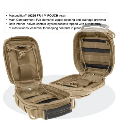 Maxpedition FR-1 OD Green Utility Pouch First Aid Bag 0226G 2 Maxpedition FR-1 OD Green Utility Pouch First Aid Bag 0226G - Image 2