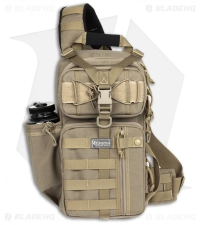 Maxpedition Sitka Gearslinger Khaki Shoulder Utility Pack Hydration Bag 0431K 1 Maxpedition Sitka Gearslinger Khaki Shoulder Utility Pack Hydration Bag 0431K