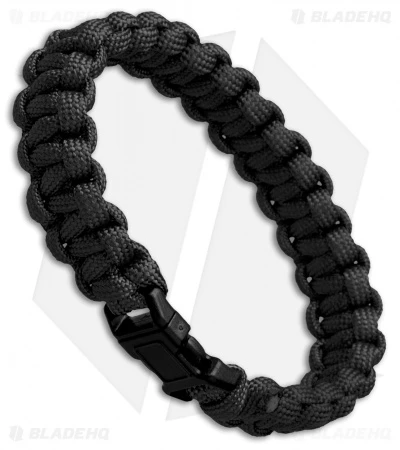 S.E. 7 Strand Survival Paracord Bracelet - Black 1 S.E. 7 Strand Survival Paracord Bracelet - Black
