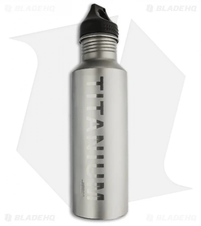 Vargo Titanium Water Bottle 22 Oz (650 Ml) Black Cap 1 Vargo Titanium Water Bottle 22 Oz (650 Ml) Black Cap